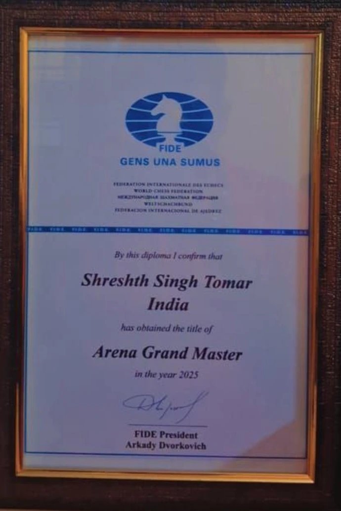 Arena Grand Master Certificate
